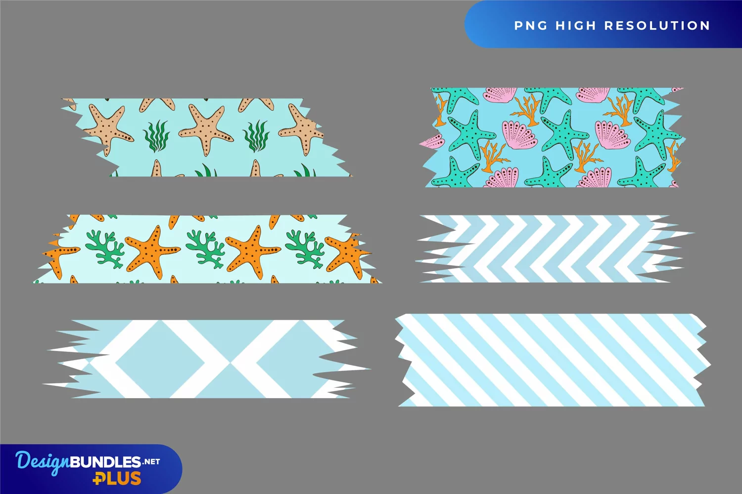 Starfish Patterned Shaped Tags product image 1