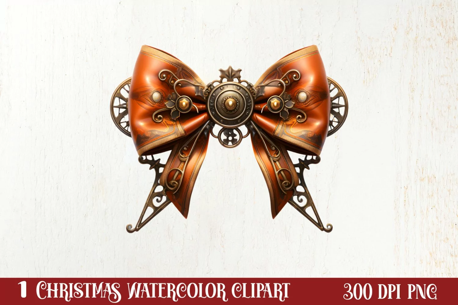 Steampunk Christmas Sublimation Clipart, Steampunk Christmas product image 1