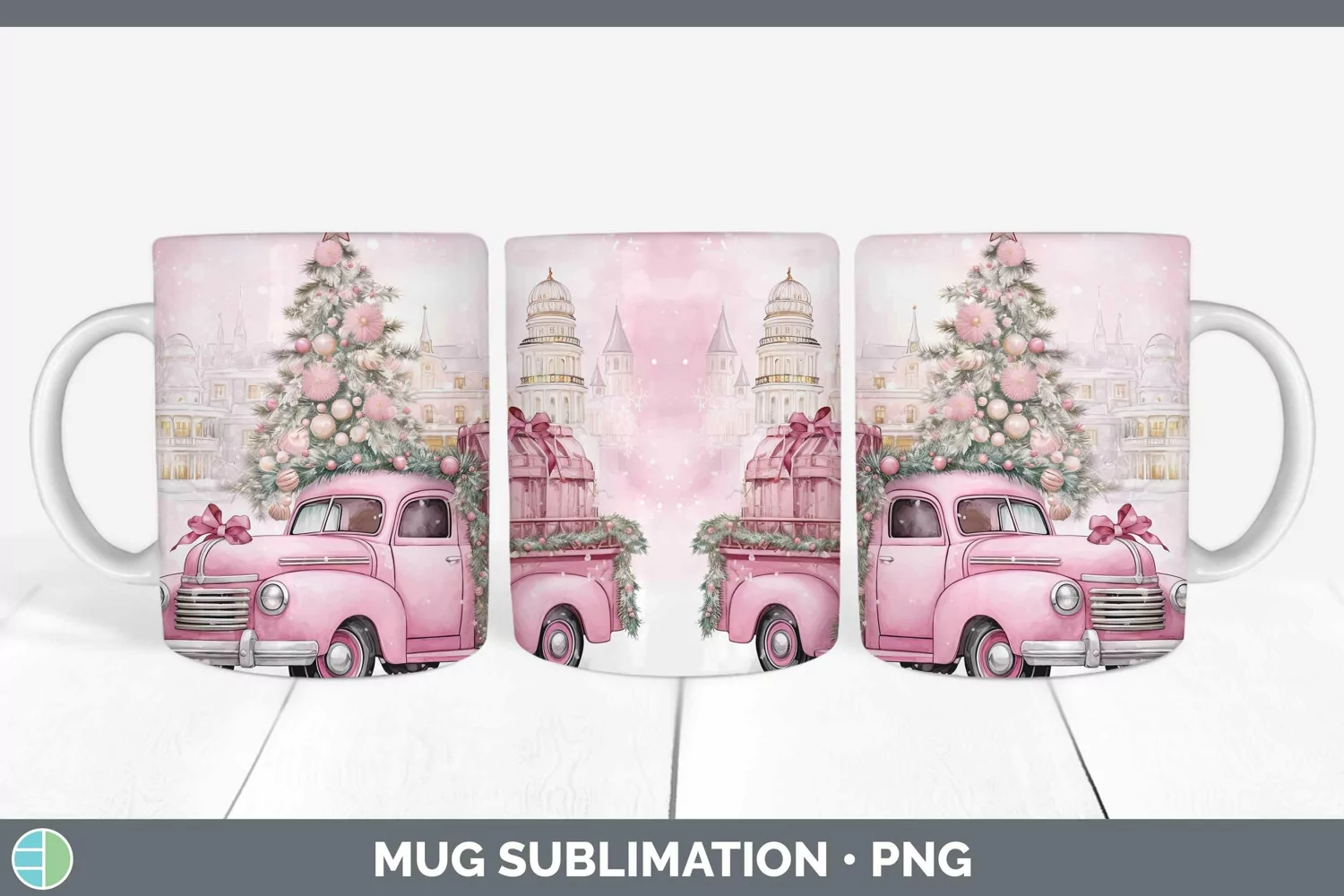 GorgeousSteampunk Christmas Mug Wrap design.