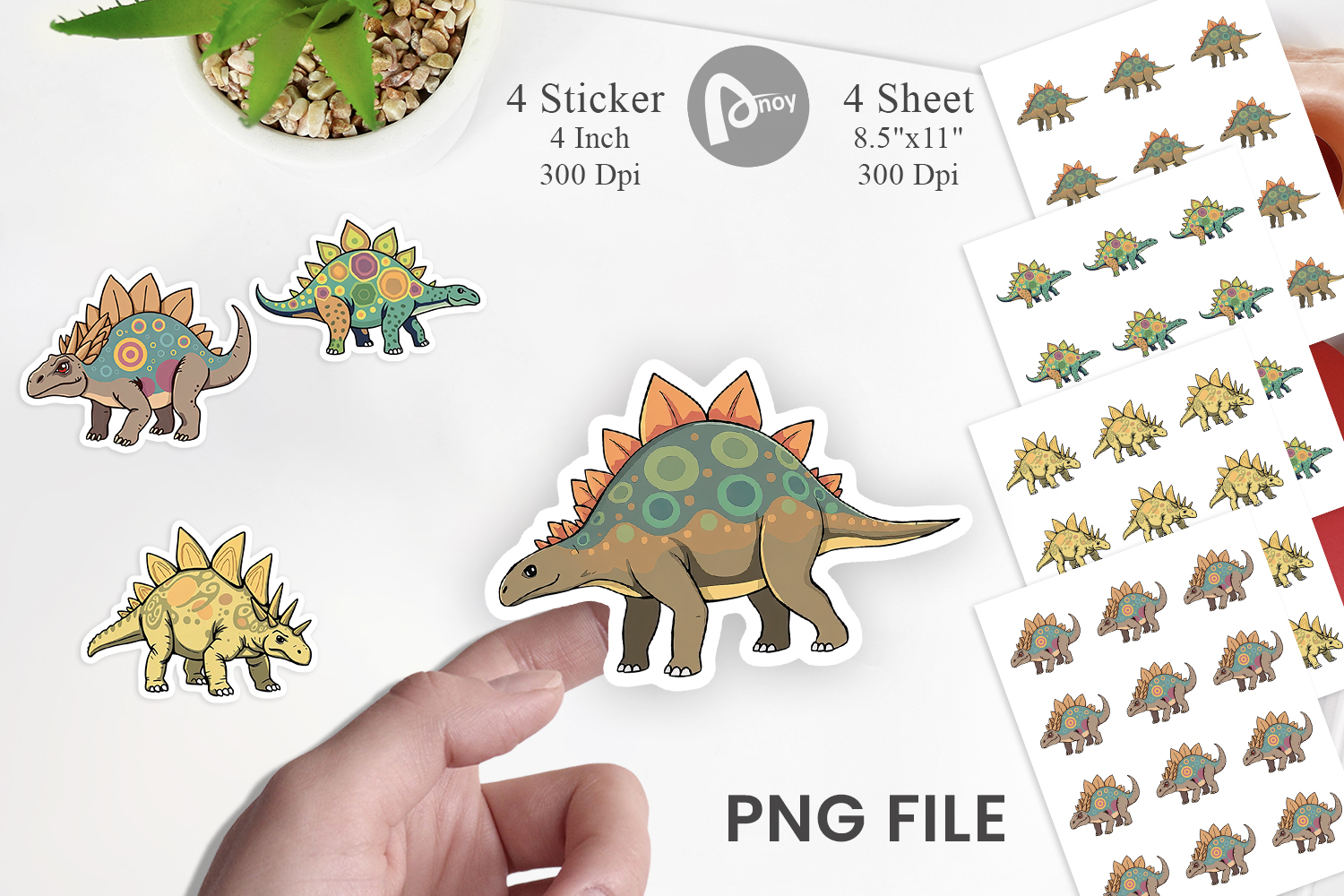 Stegosaurus with Plates Sticker product image 1