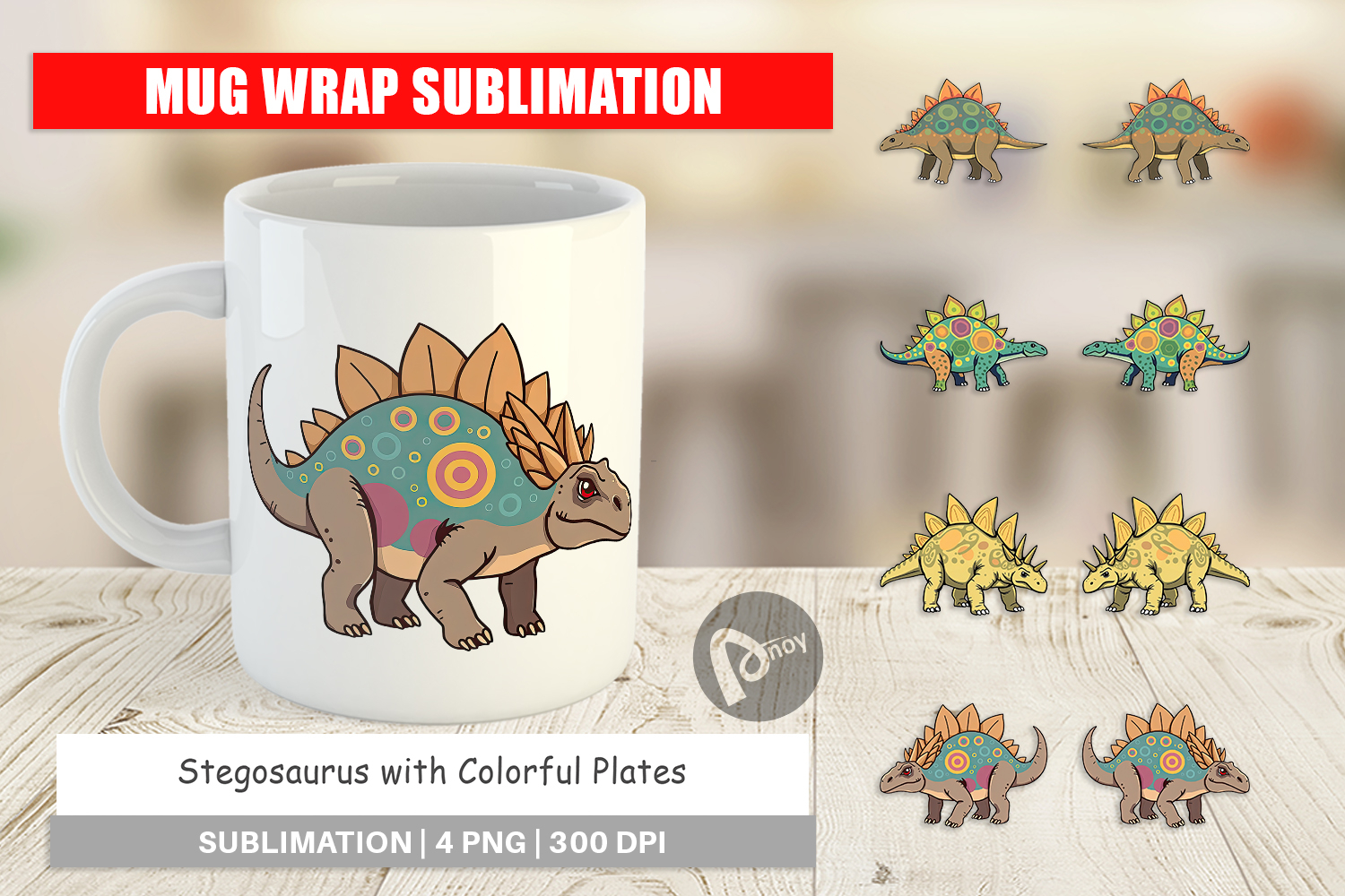 Mug Wrap Stegosaurus with Plates product image 1