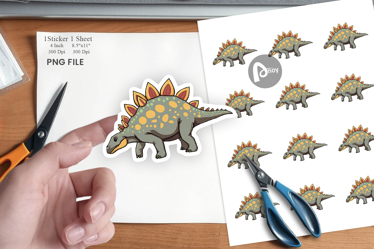 Stegosaurus with Plates Sticker product image 1
