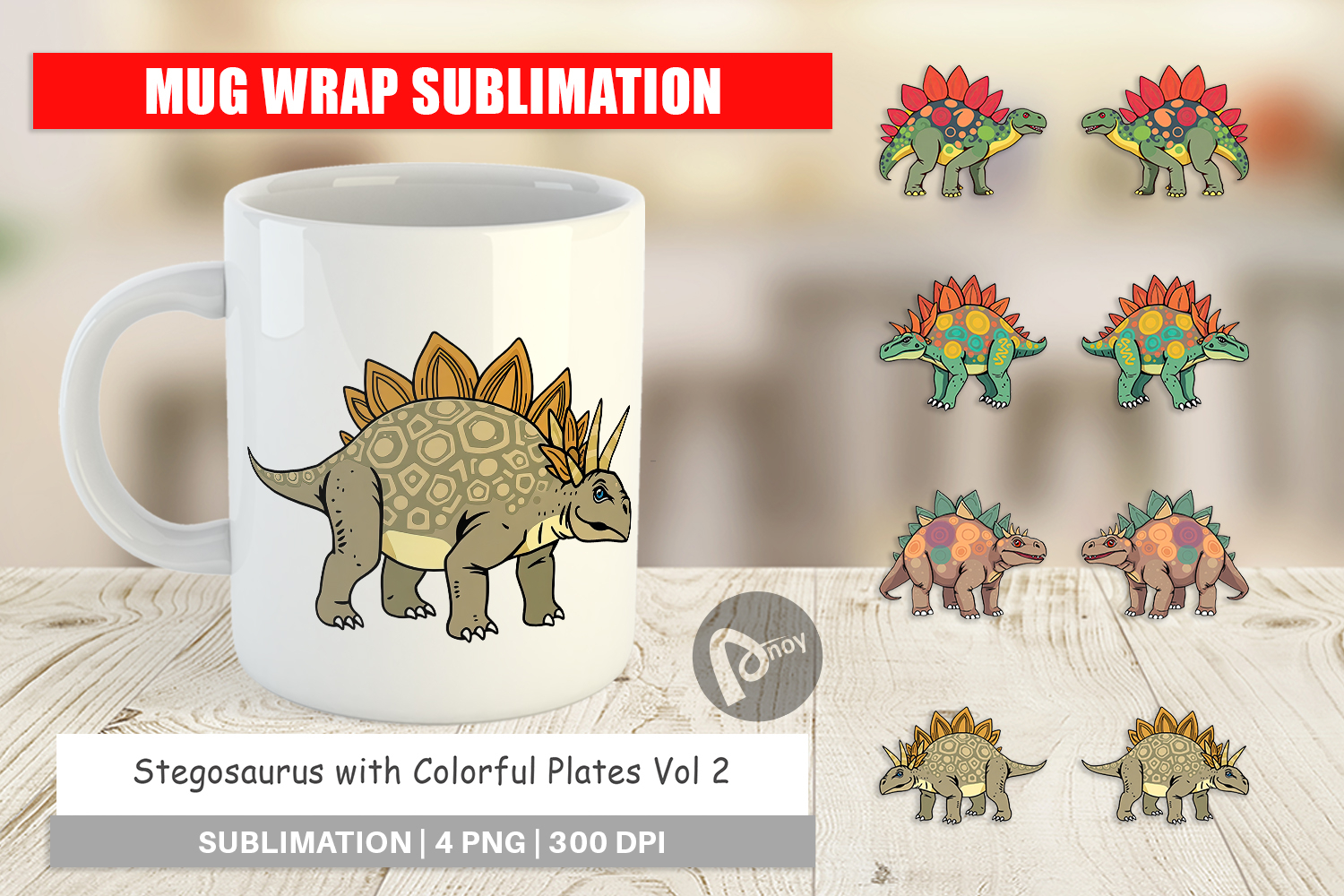 Mug Wrap Stegosaurus with Plates product image 1