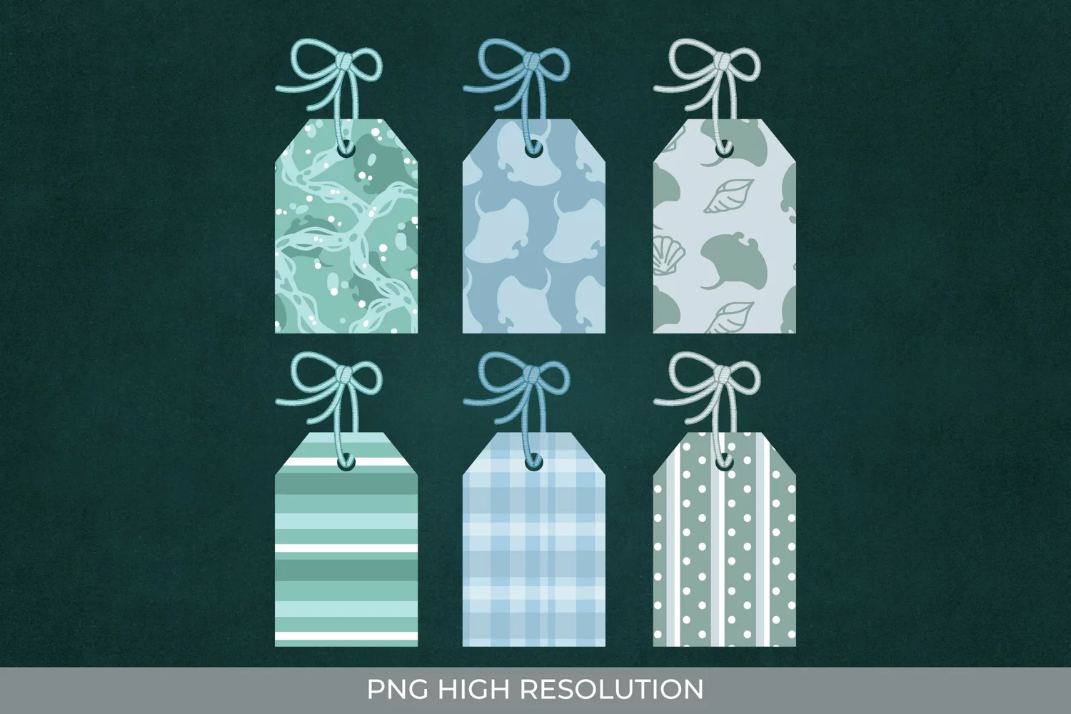 Stingray Patterned Shaped Tag product image 1