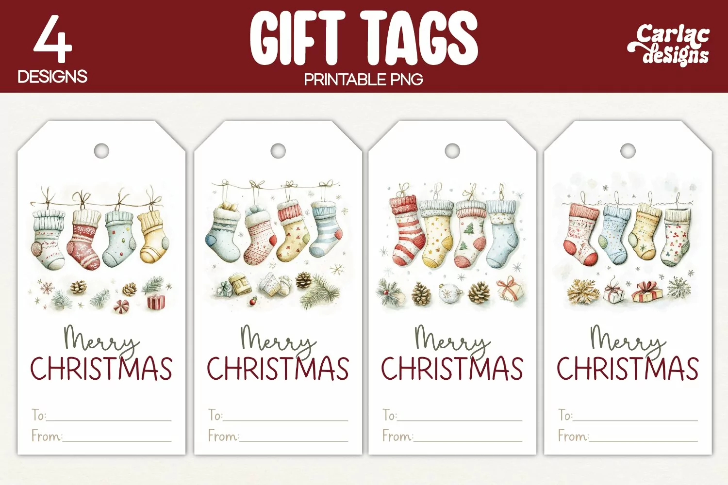 stockings gift tags