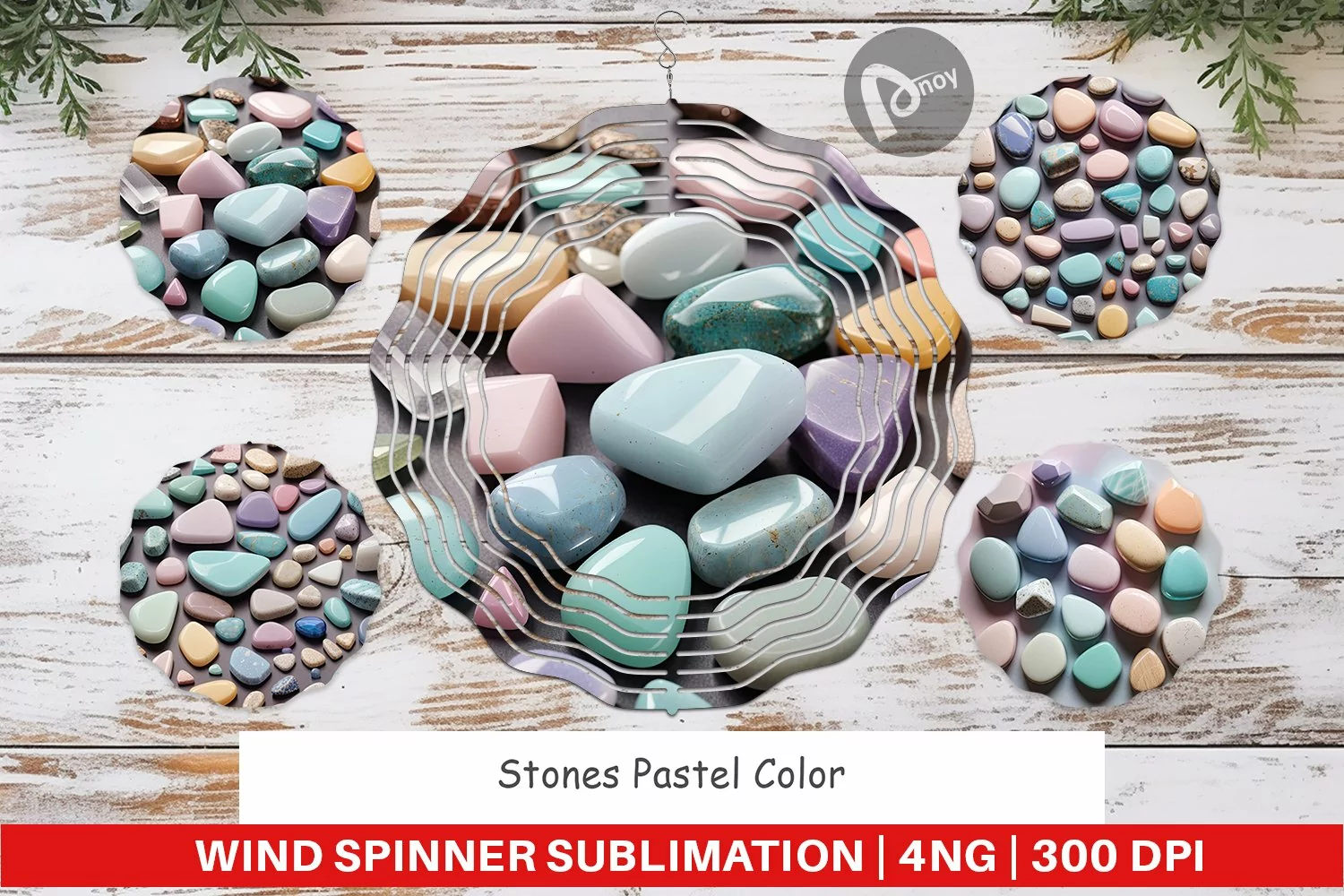 Wind Spinner Stones Pastel Color product image 1