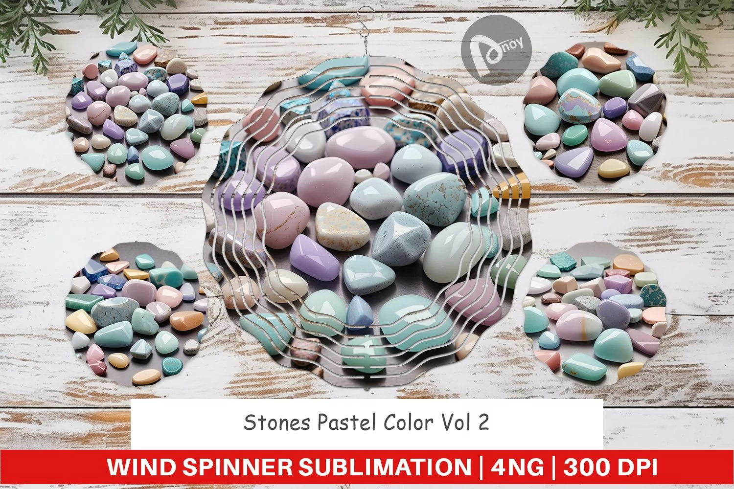 Wind Spinner Stones Pastel Color product image 1
