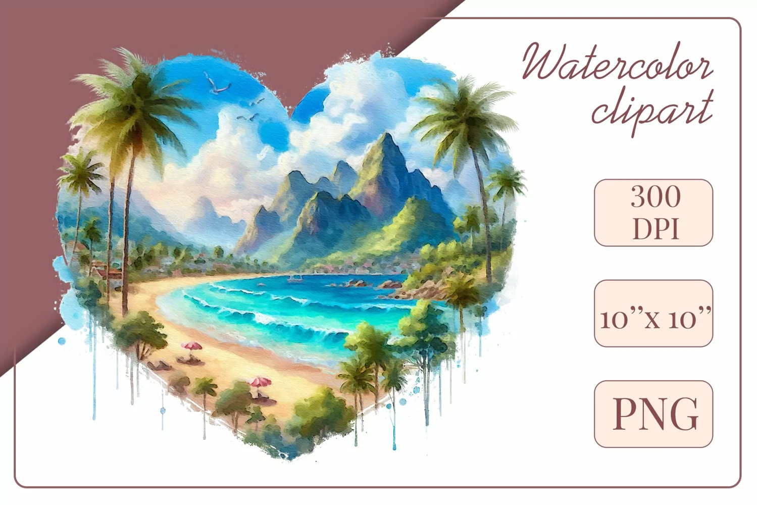 Explore our collection of vibrant watercolor clipart capturing the essence of summer beach relaxation. Perfect for cards, invitations, banners and websites, these designs infuse your projects with freshness, brightness, and joyful vibes.