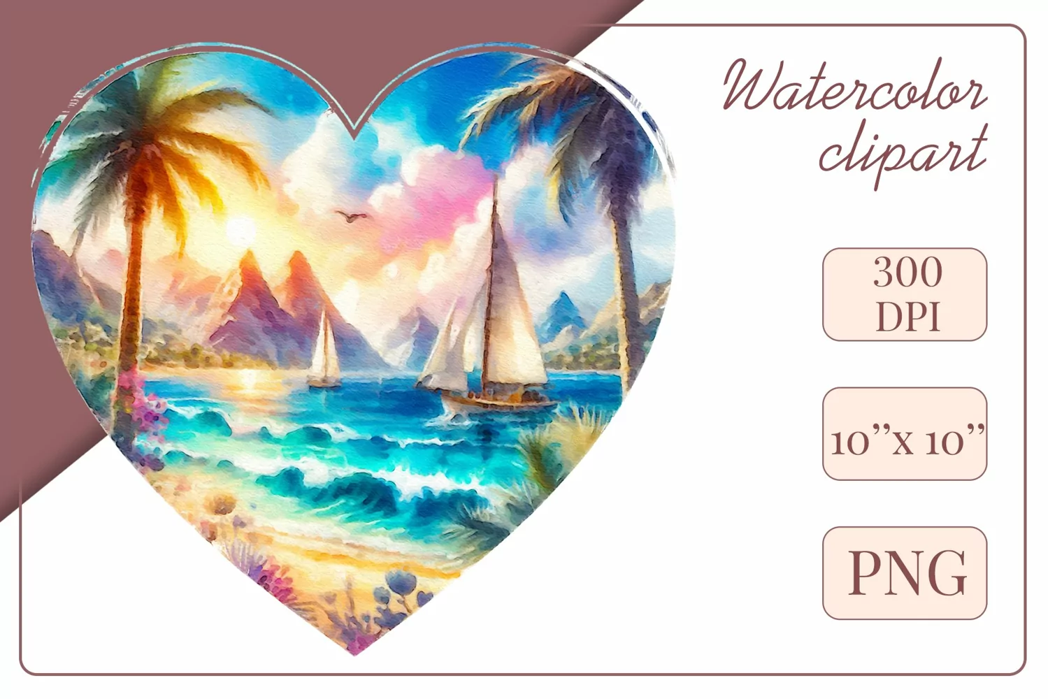 Explore our collection of vibrant watercolor clipart capturing the essence of summer beach relaxation. Perfect for cards, invitations, banners and websites, these designs infuse your projects with freshness, brightness, and joyful vibes.