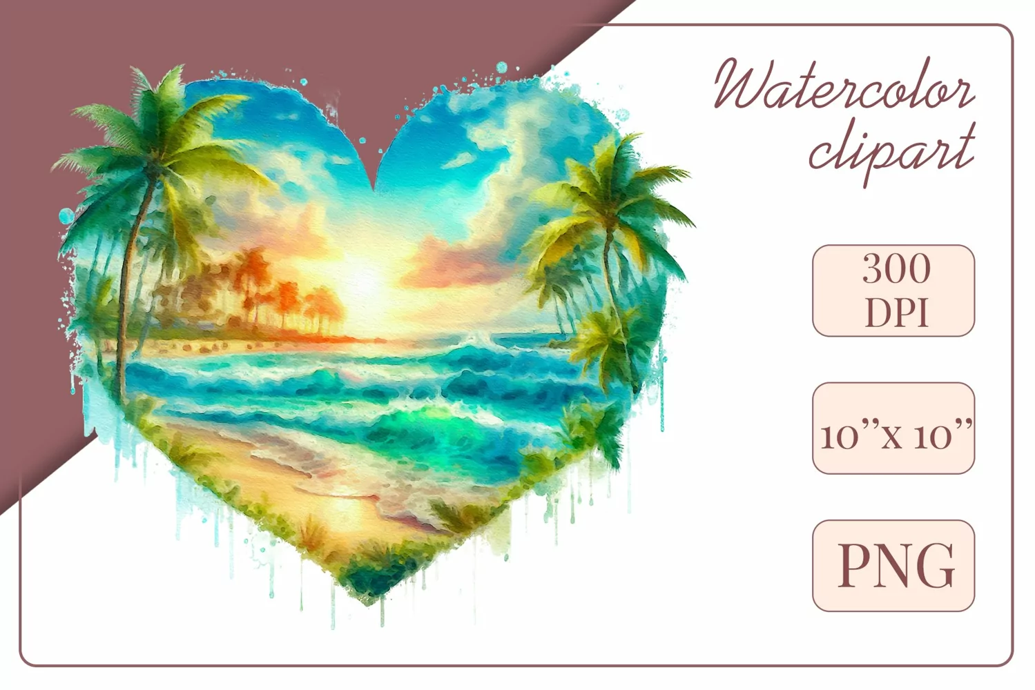 Explore our collection of vibrant watercolor clipart capturing the essence of summer beach relaxation. Perfect for cards, invitations, banners and websites, these designs infuse your projects with freshness, brightness, and joyful vibes.