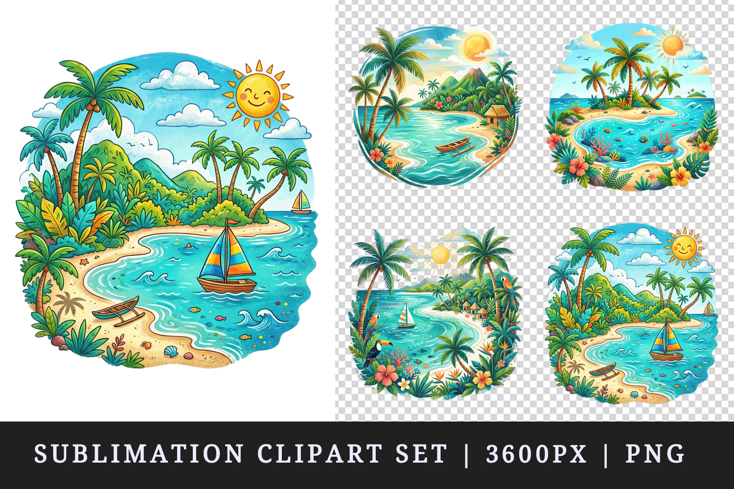 Summer clipart printable sublimation design png product image 1