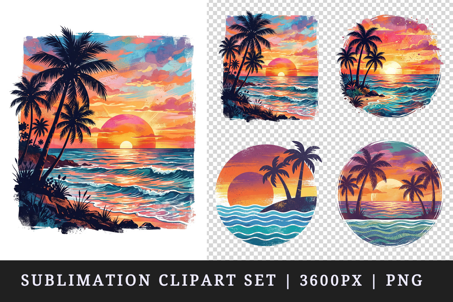 Summer clipart printable sublimation design png product image 1