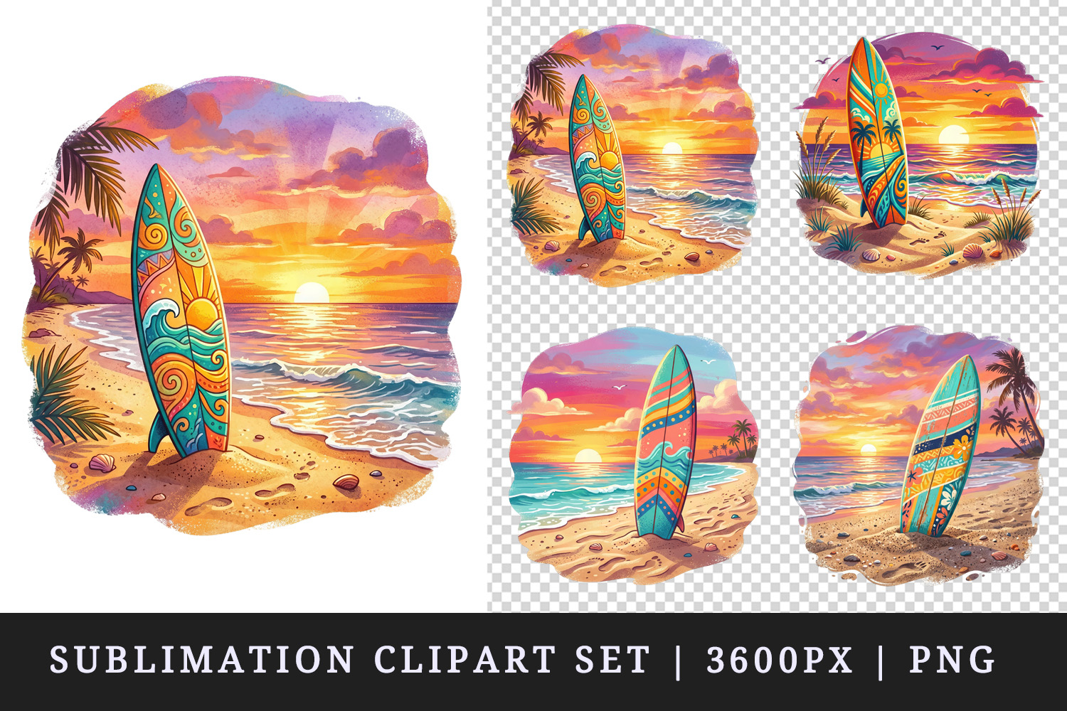 Summer clipart printable sublimation design png product image 1