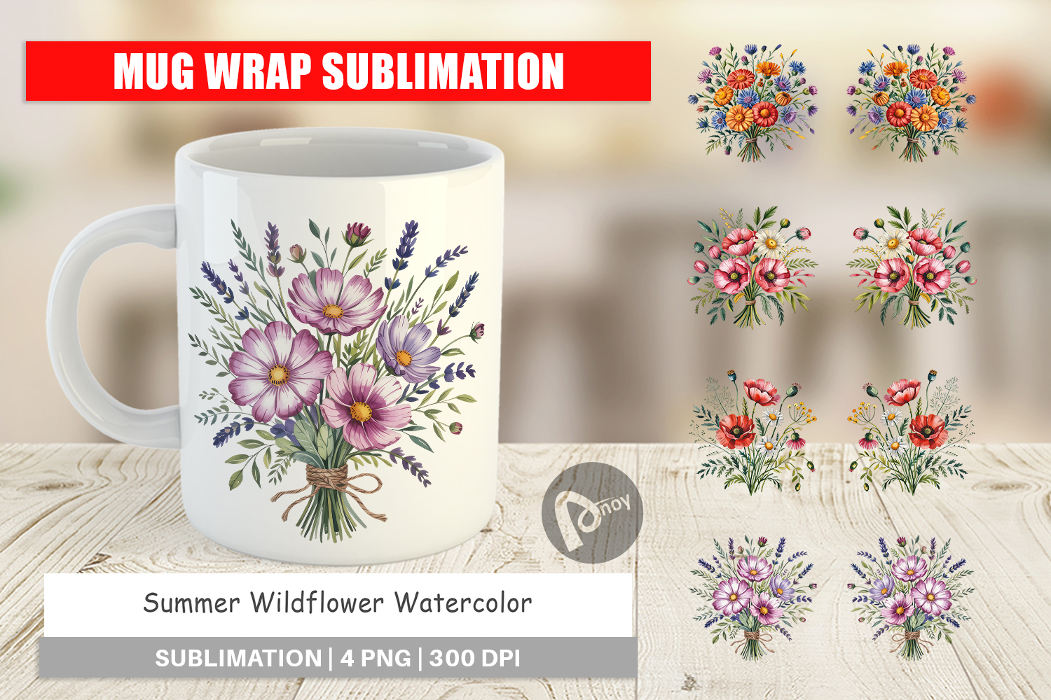 Mug Wrap Summer Wildflower product image 1