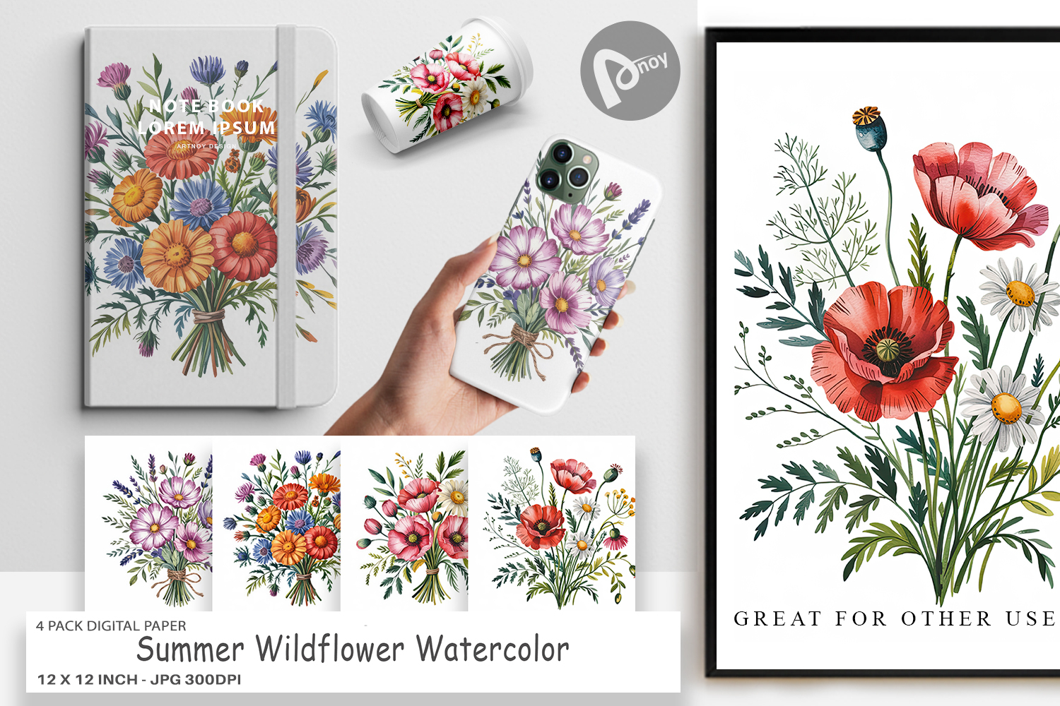 Digital Paper Summer Wildflower product image 1