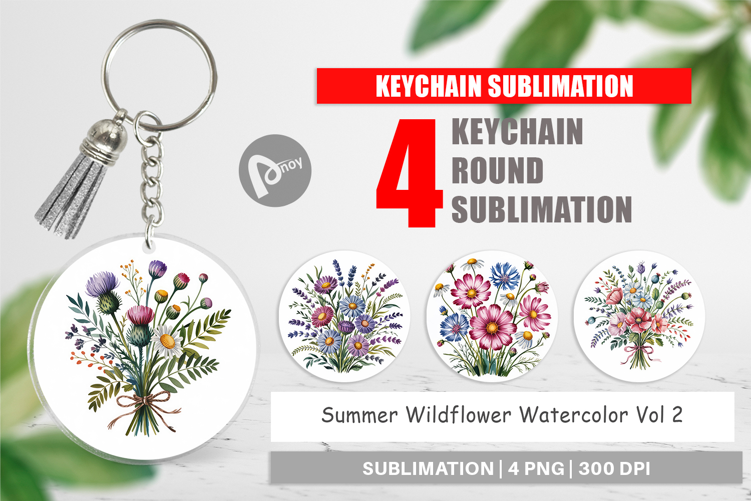 Keychain Summer Wildflower product image 1