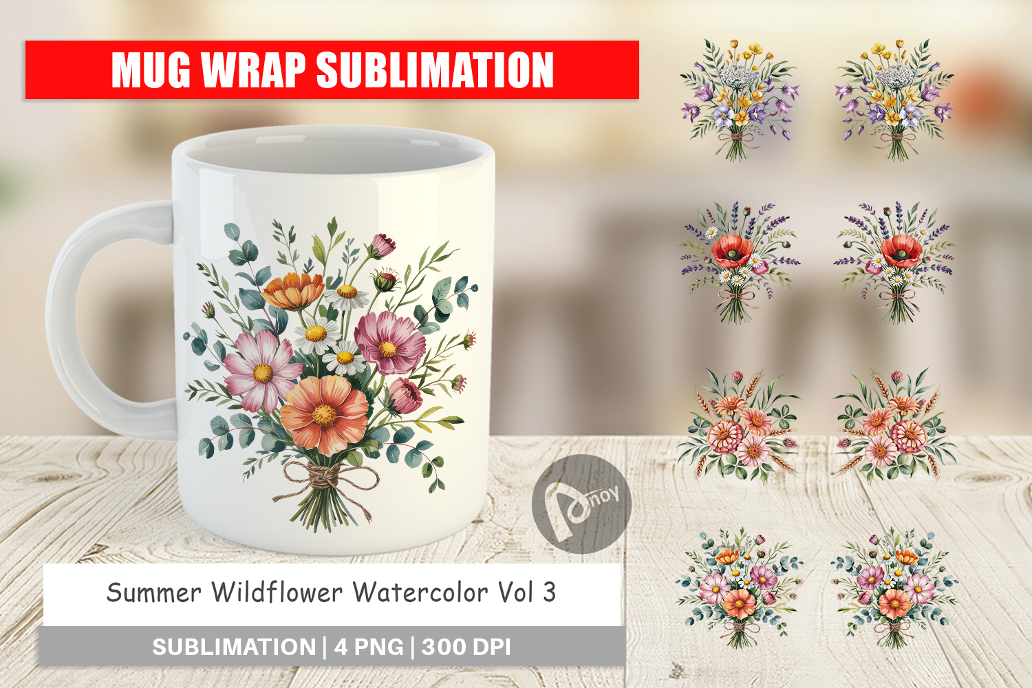 Mug Wrap Summer Wildflower product image 1