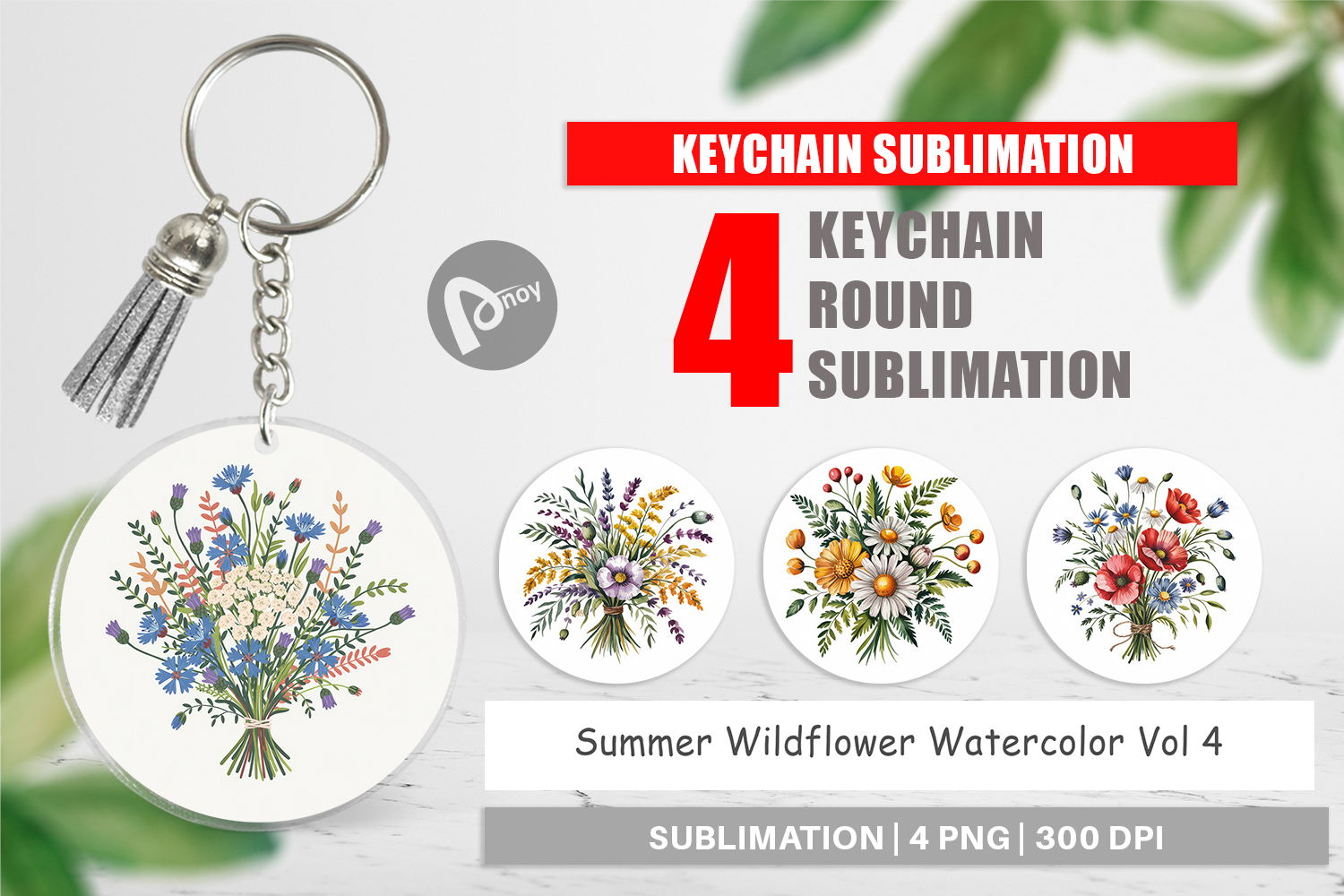 Keychain Summer Wildflower product image 1