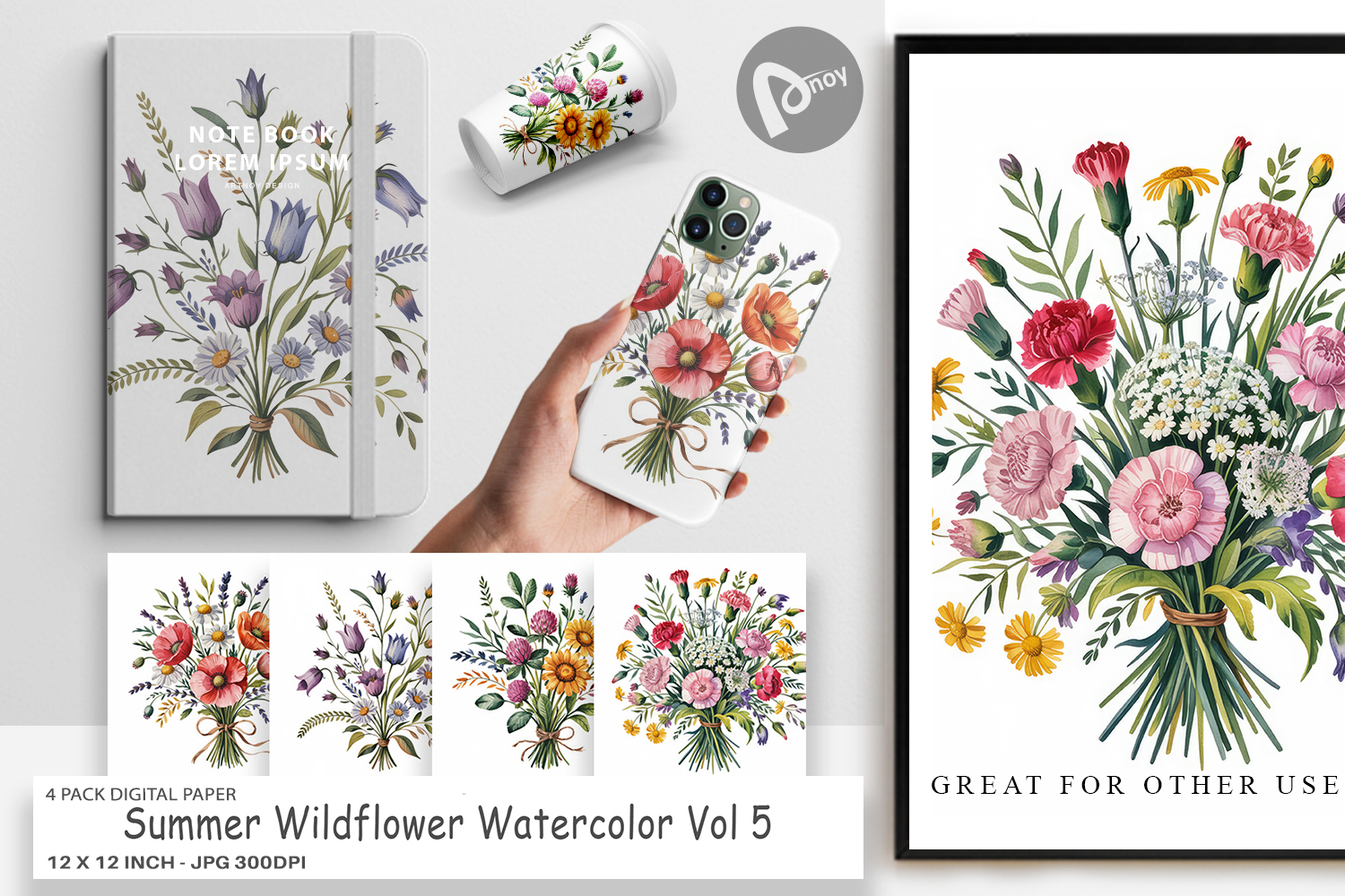 Digital Paper Summer Wildflower product image 1
