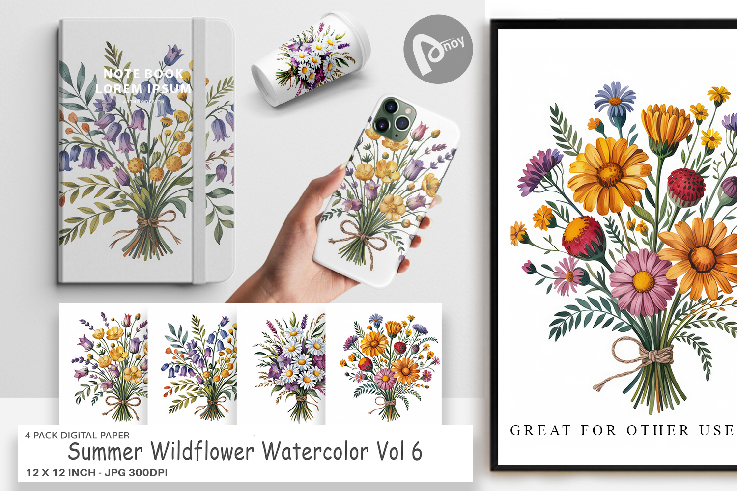 Digital Paper Summer Wildflower product image 1