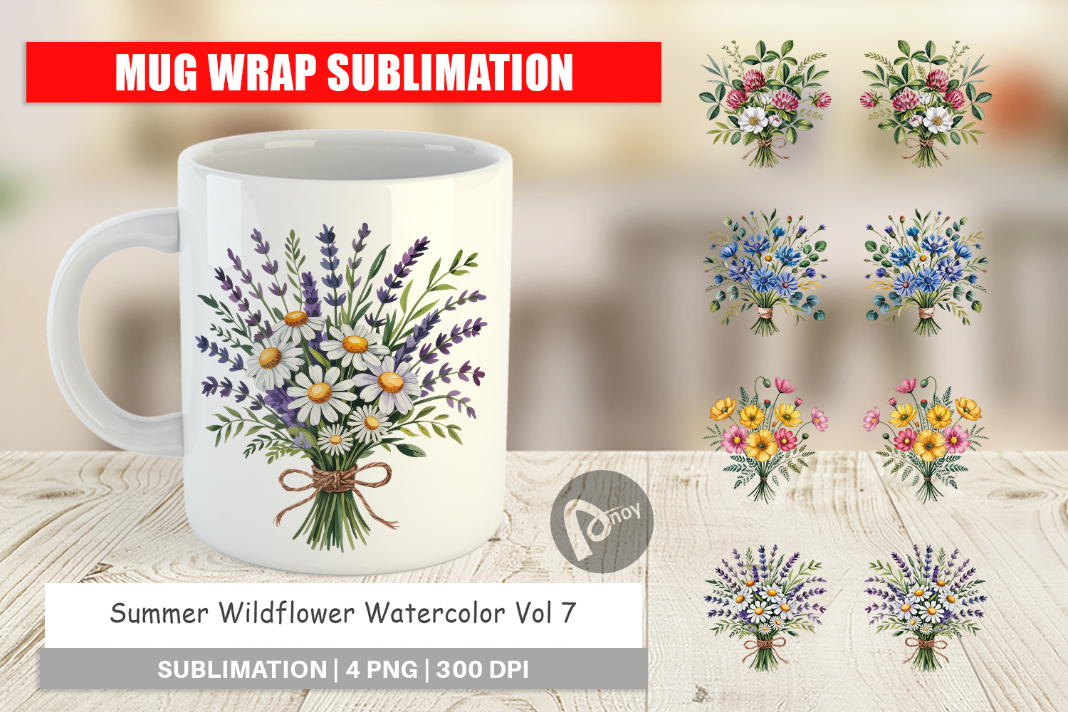 Mug Wrap Summer Wildflower product image 1