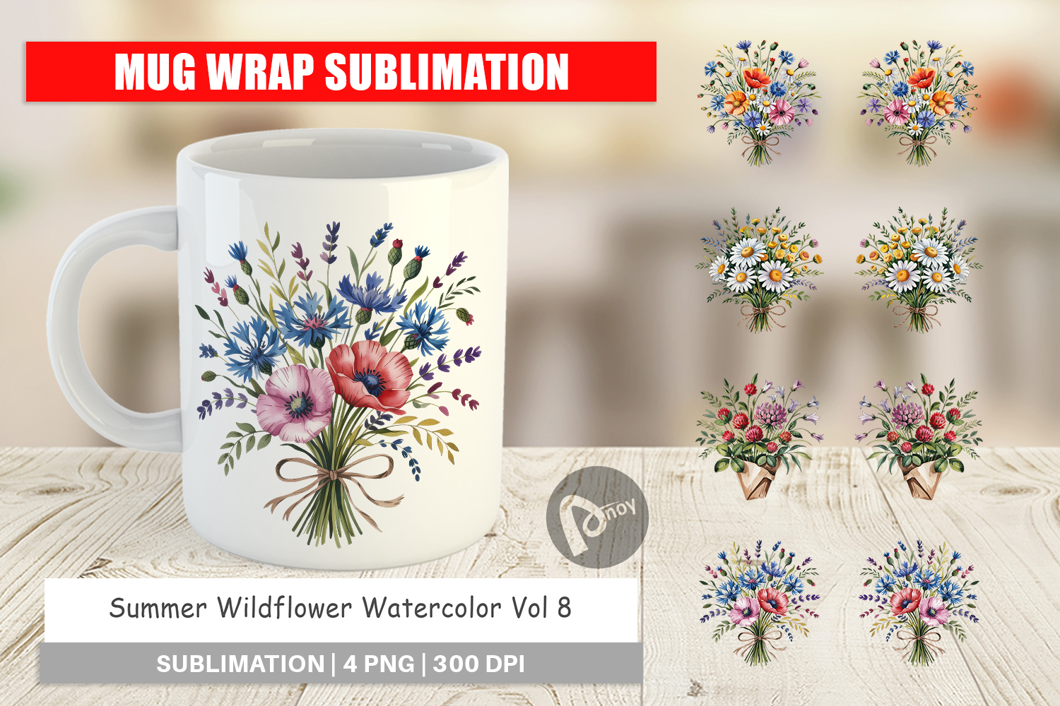 Mug Wrap Summer Wildflower product image 1