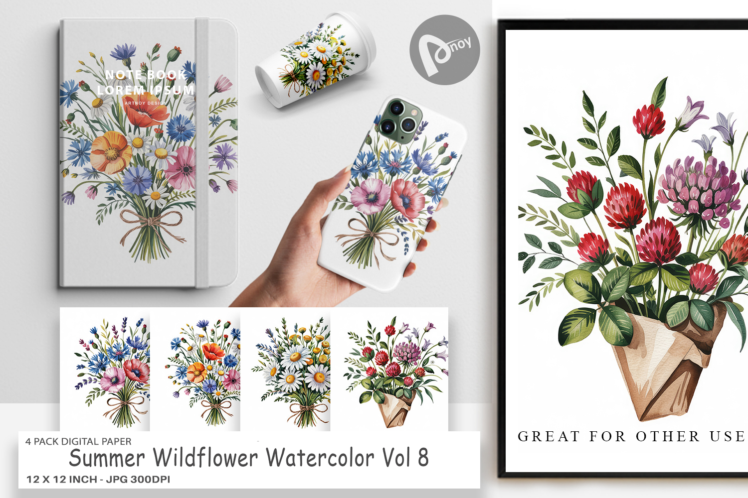 Digital Paper Summer Wildflower product image 1