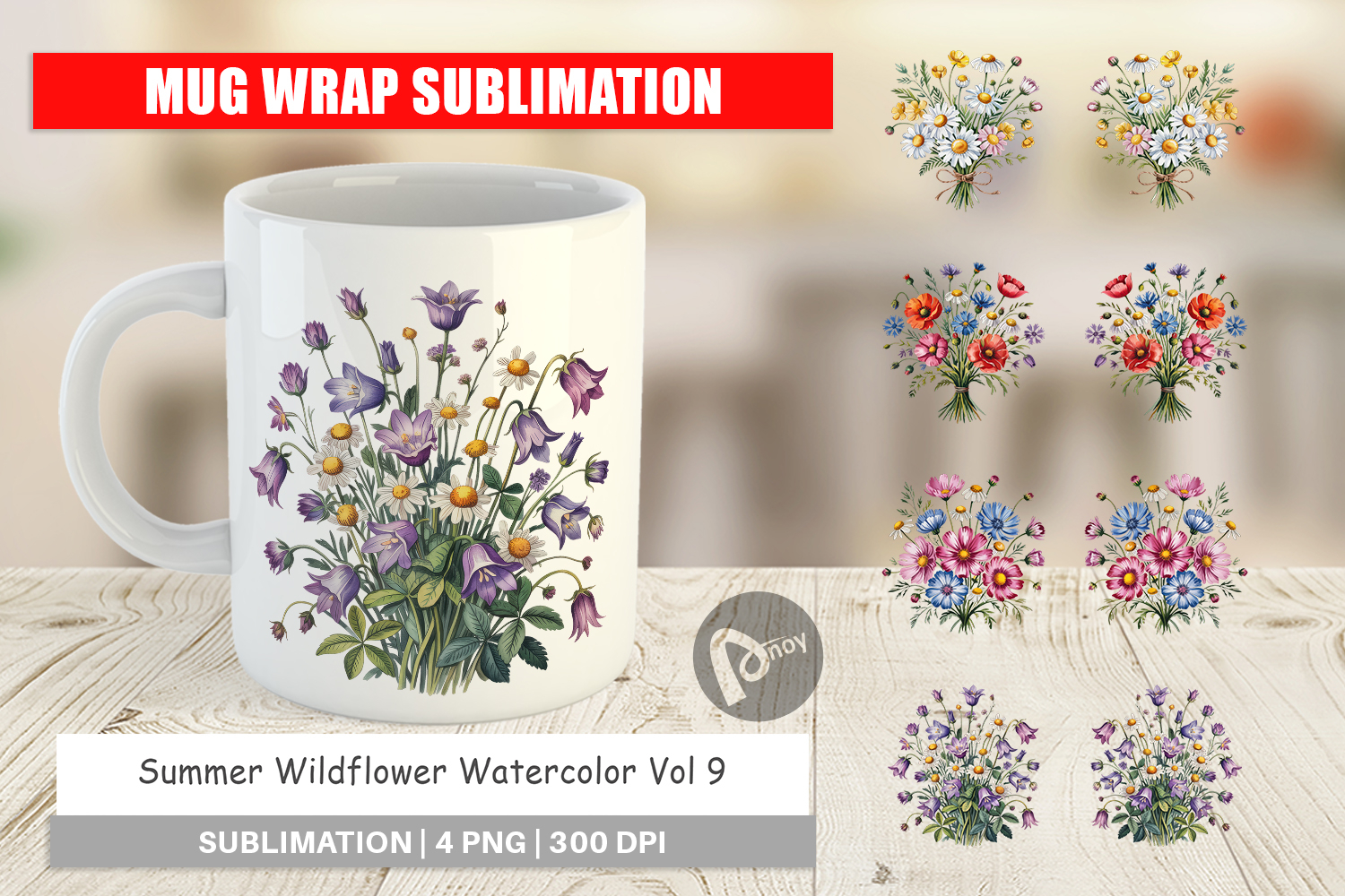 Mug Wrap Summer Wildflower product image 1