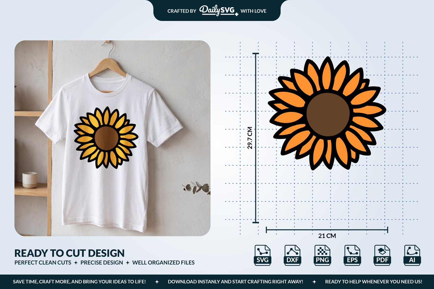 Sunflower Flower SVG product image 1