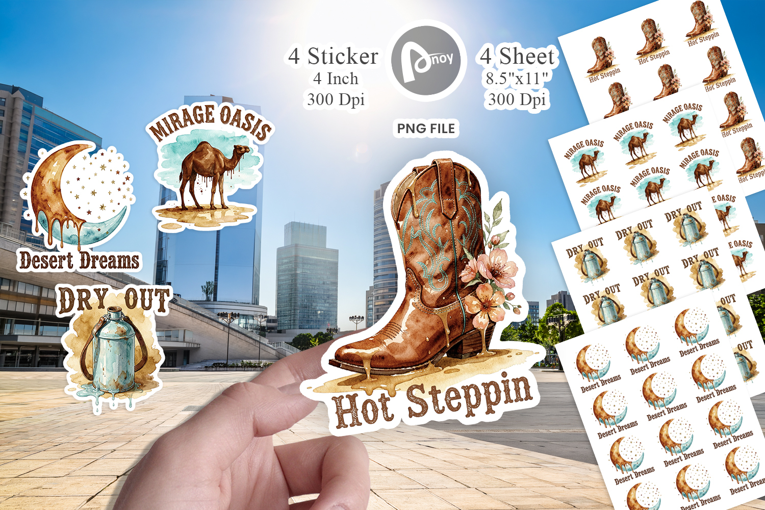 Surreal Melting Desert Sticker product image 1