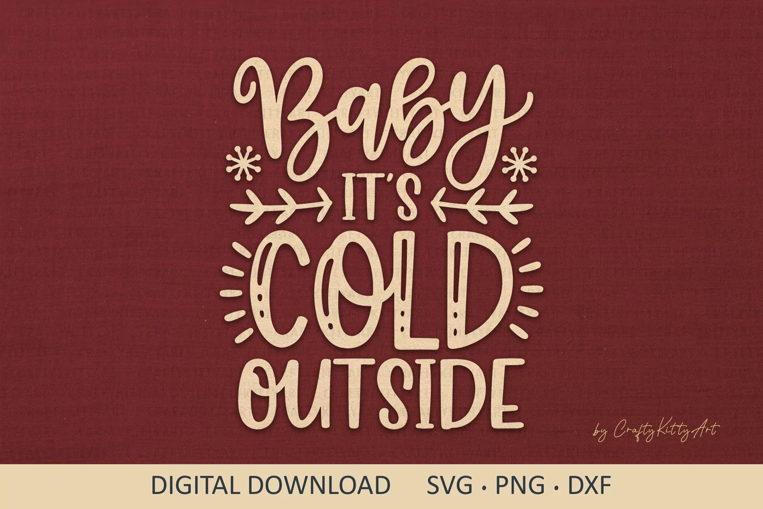 Baby it's cold outside SVG, Cute Winter Christmas SVG quote product image 1