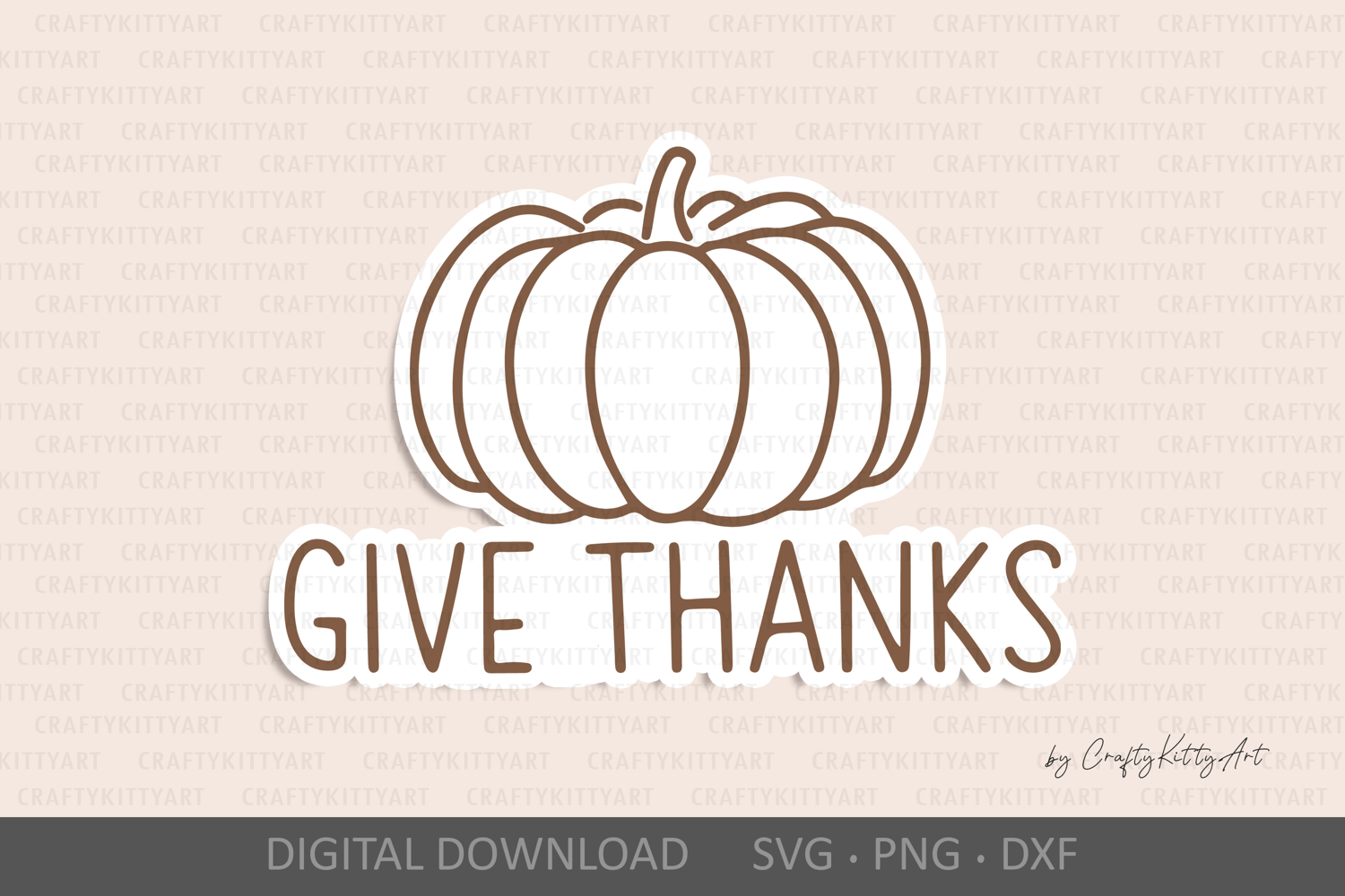 Give thanks SVG. Happy Thanksgiving Day SVG, Fall pumpkin product image 1