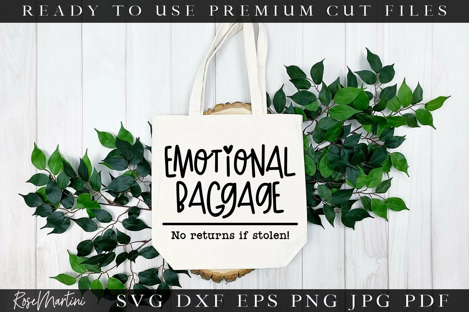 Emotional Baggage No Returns If Stolen SVG | Funny Tote Bag product image 1