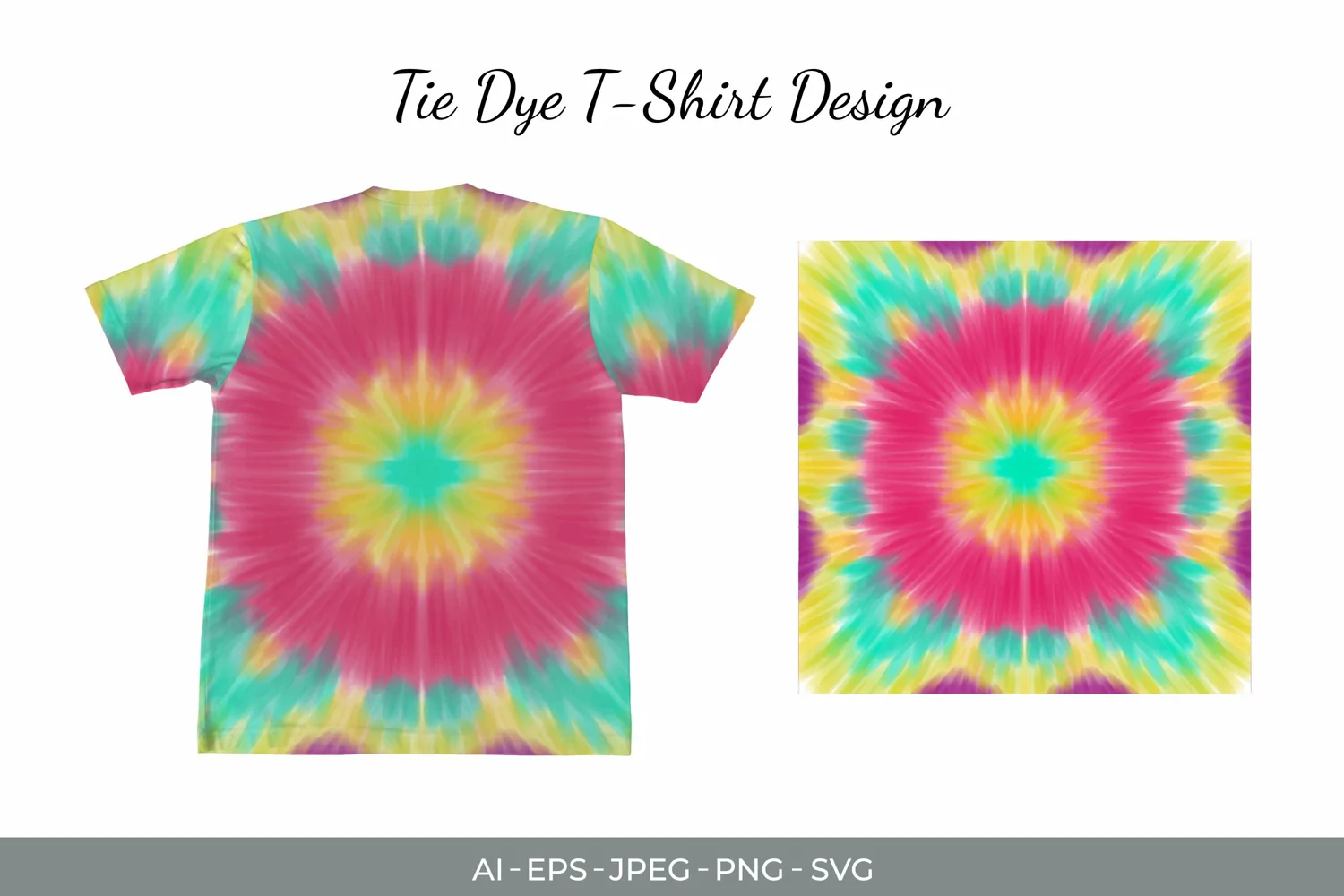 Symmetric Tie Dye Watercolor Sublimation SVG product image 1
