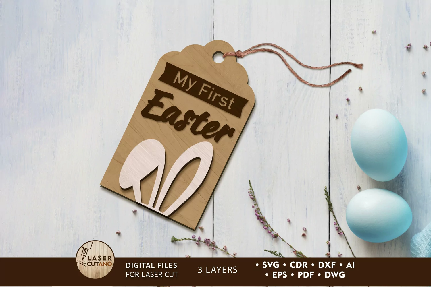 Easter Crafting Tag, Decorative Template product image 1