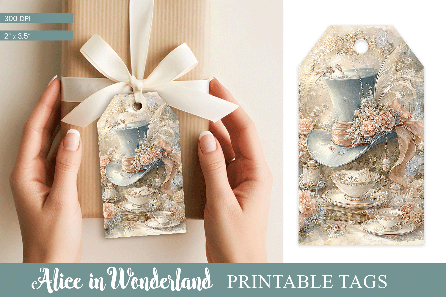 Alice in Wonderland Tea Party Gift Tag product image 1