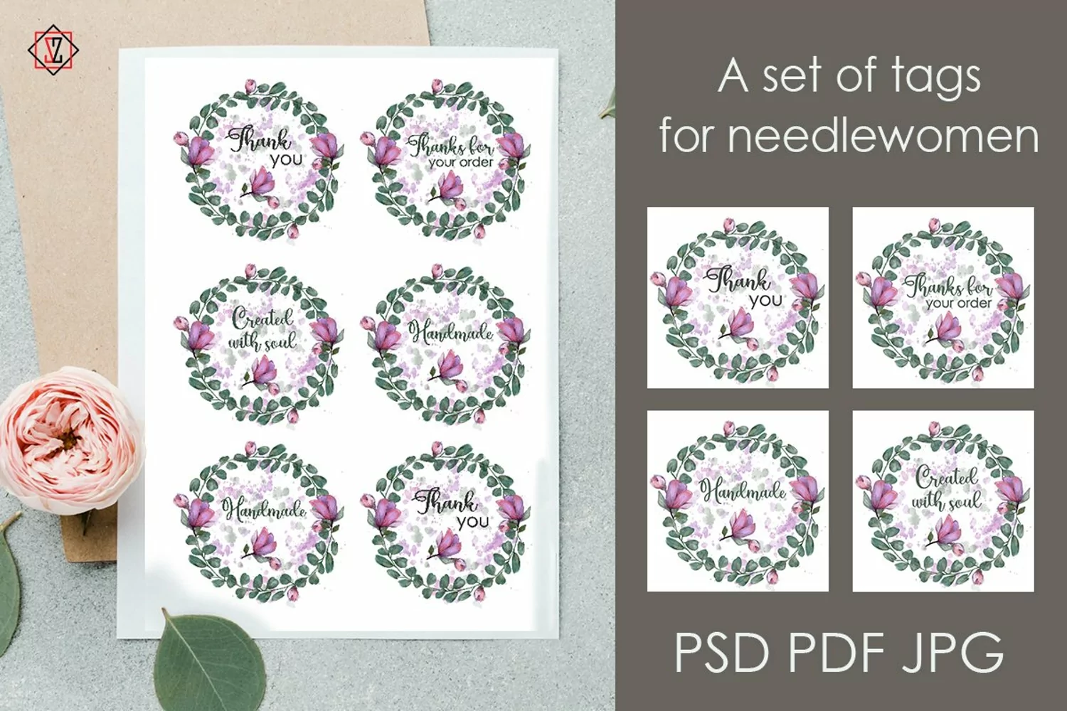 Tag template/Handmade/Thank you product image 1