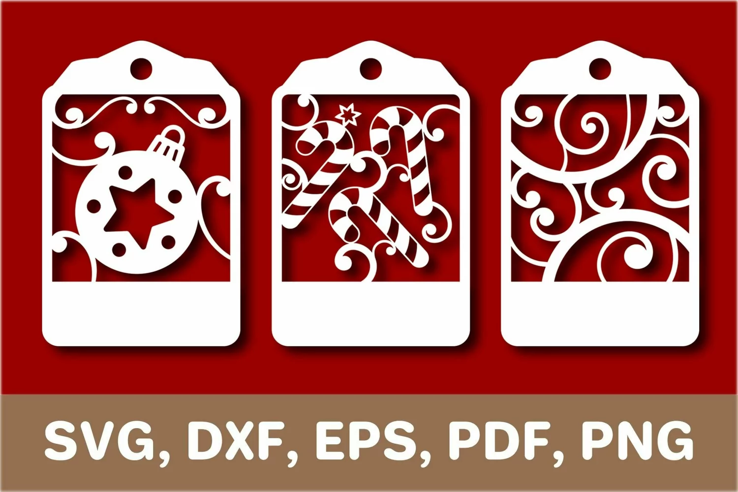 Christmas tags svg, christmas gift tags svg, Cricut, SVG product image 1