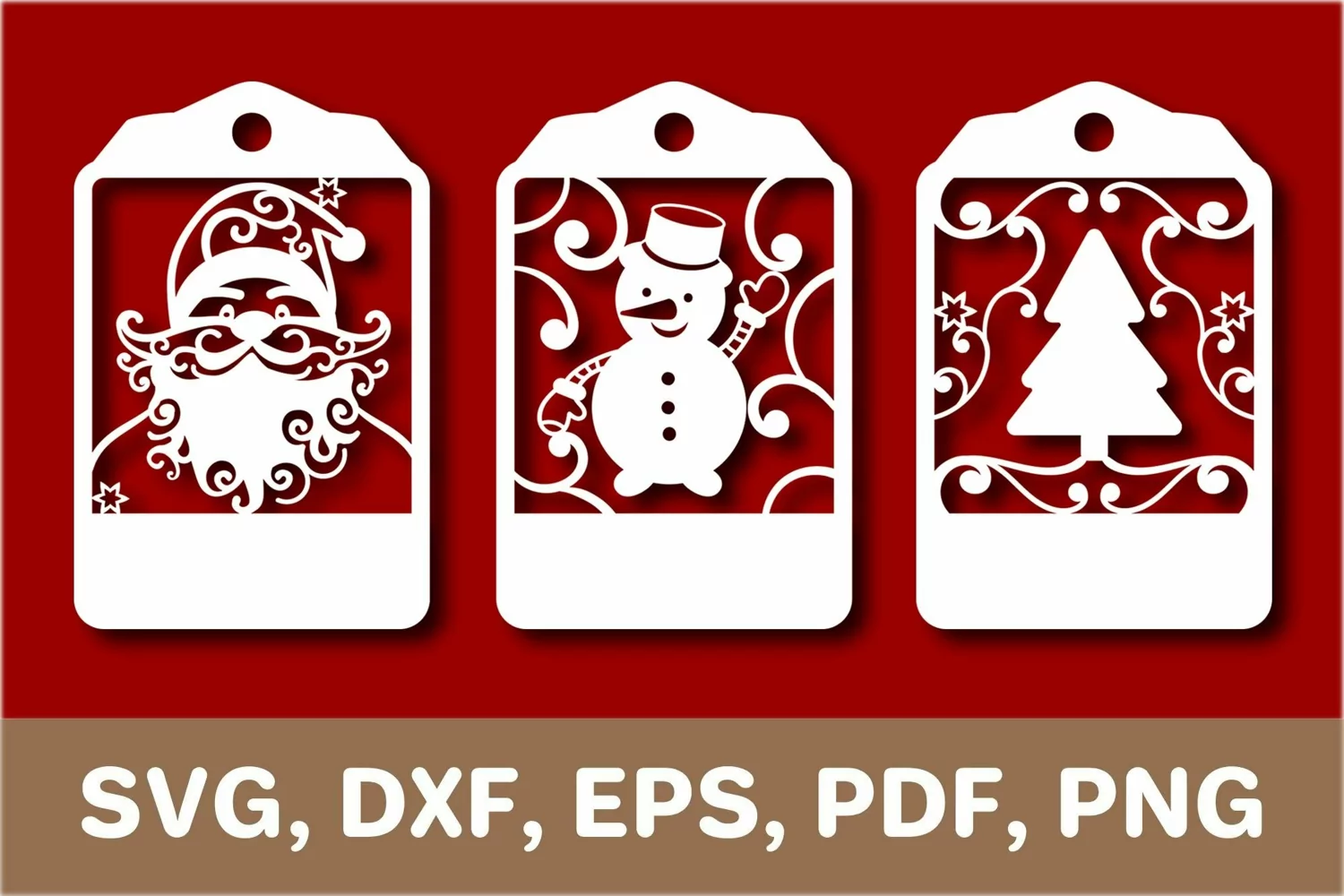 Christmas tags svg, christmas gift tags svg, Cricut, SVG product image 1