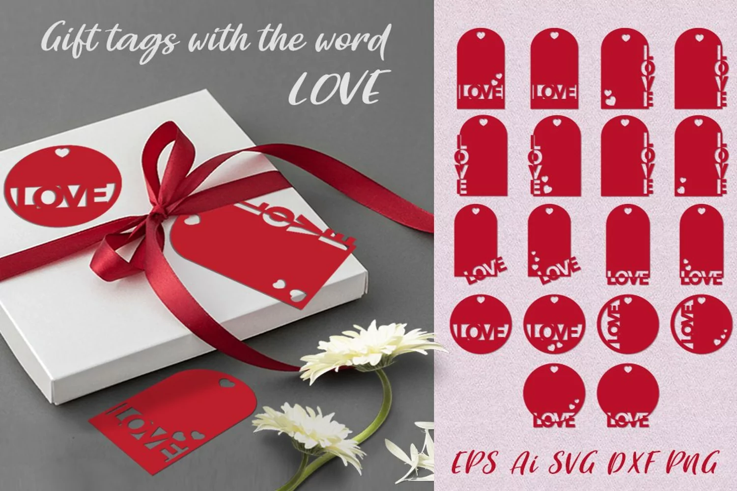 Gift tags with the word Love. product image 1