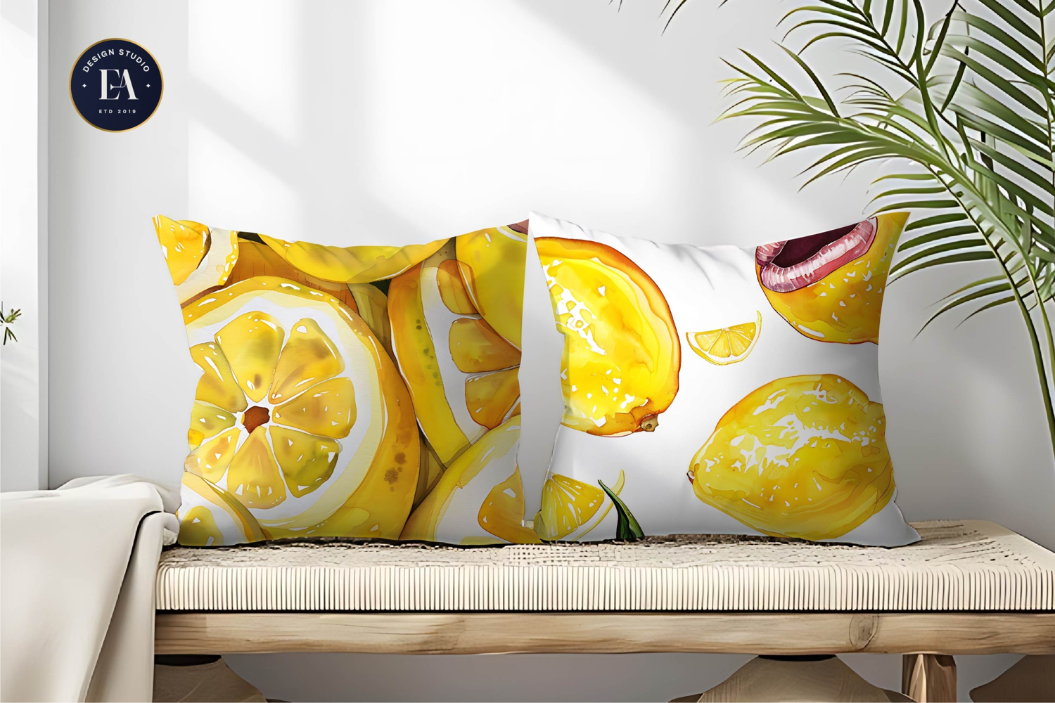 Whimsical Talking Lemons Watercolor Funny Digital Paper product image 1