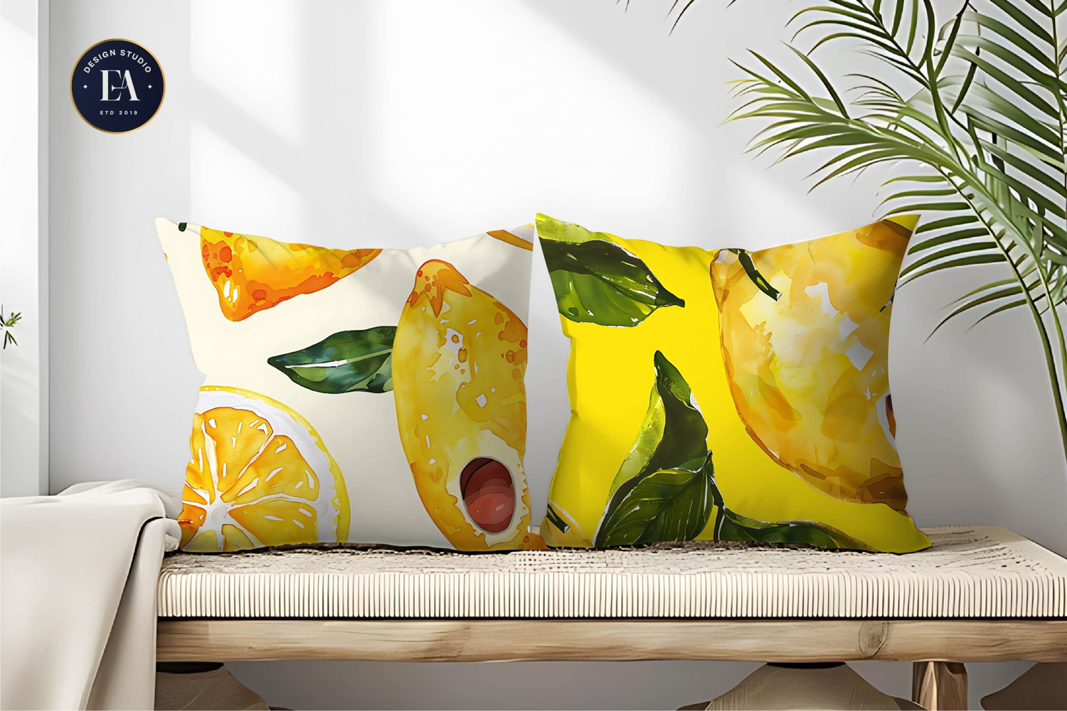 Quirky Talking Lemons Watercolor Cartoon Digital Paper product image 1