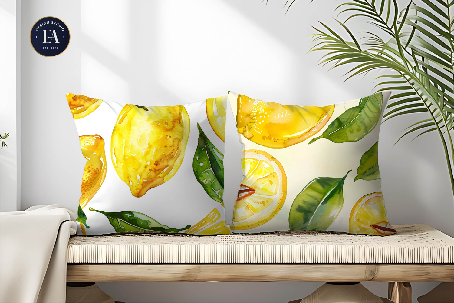 Whimsical Talking Lemons Watercolor Funny Digital Paper product image 1