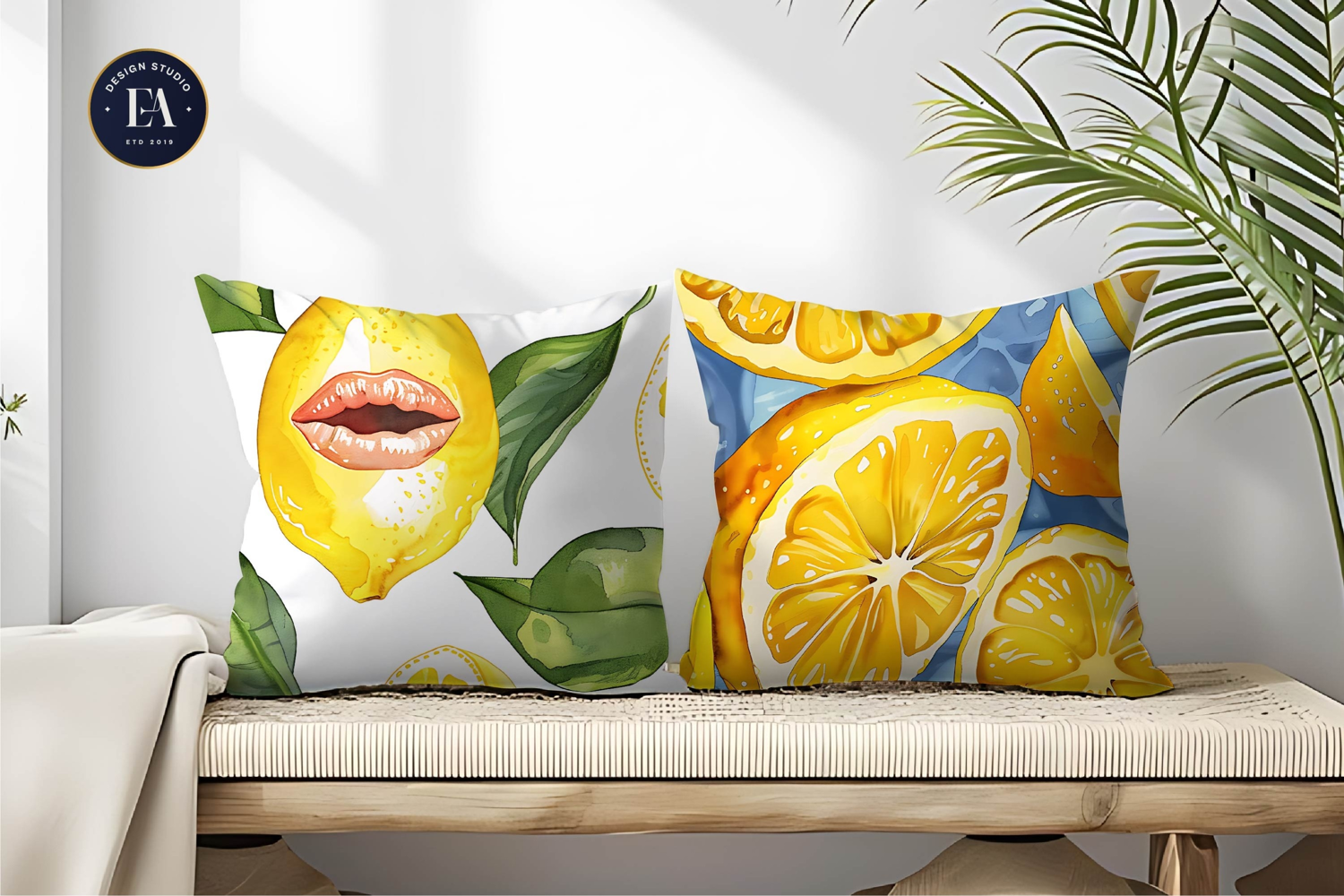 Talking Lemons Funny Watercolor Seamless Digital Paper product image 1
