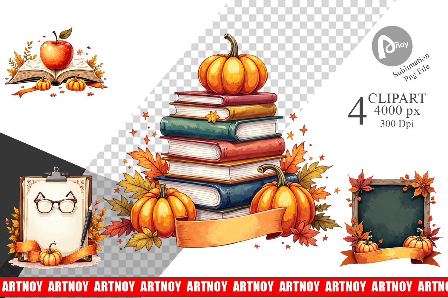 Teacher and Autumn Clipart product image 1