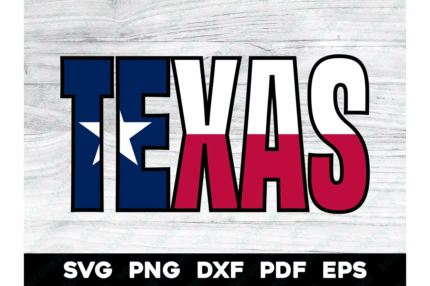 Texas Flag Name Design SVG PNG DXF EPS PDF product image 1