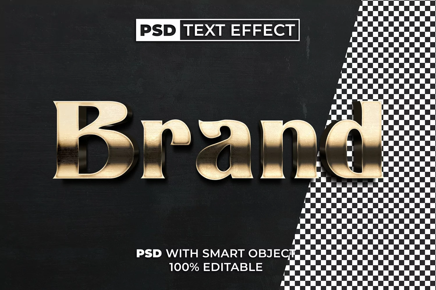 PSD Gold Text Effect Brand Style product image 1