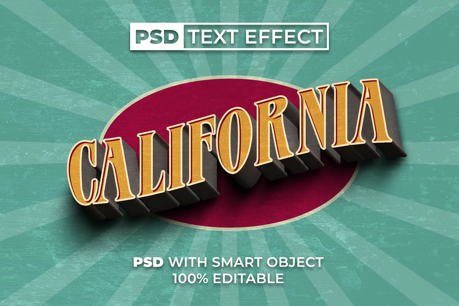 Vintage Text Effect Wave Style For Photoshop product image 1