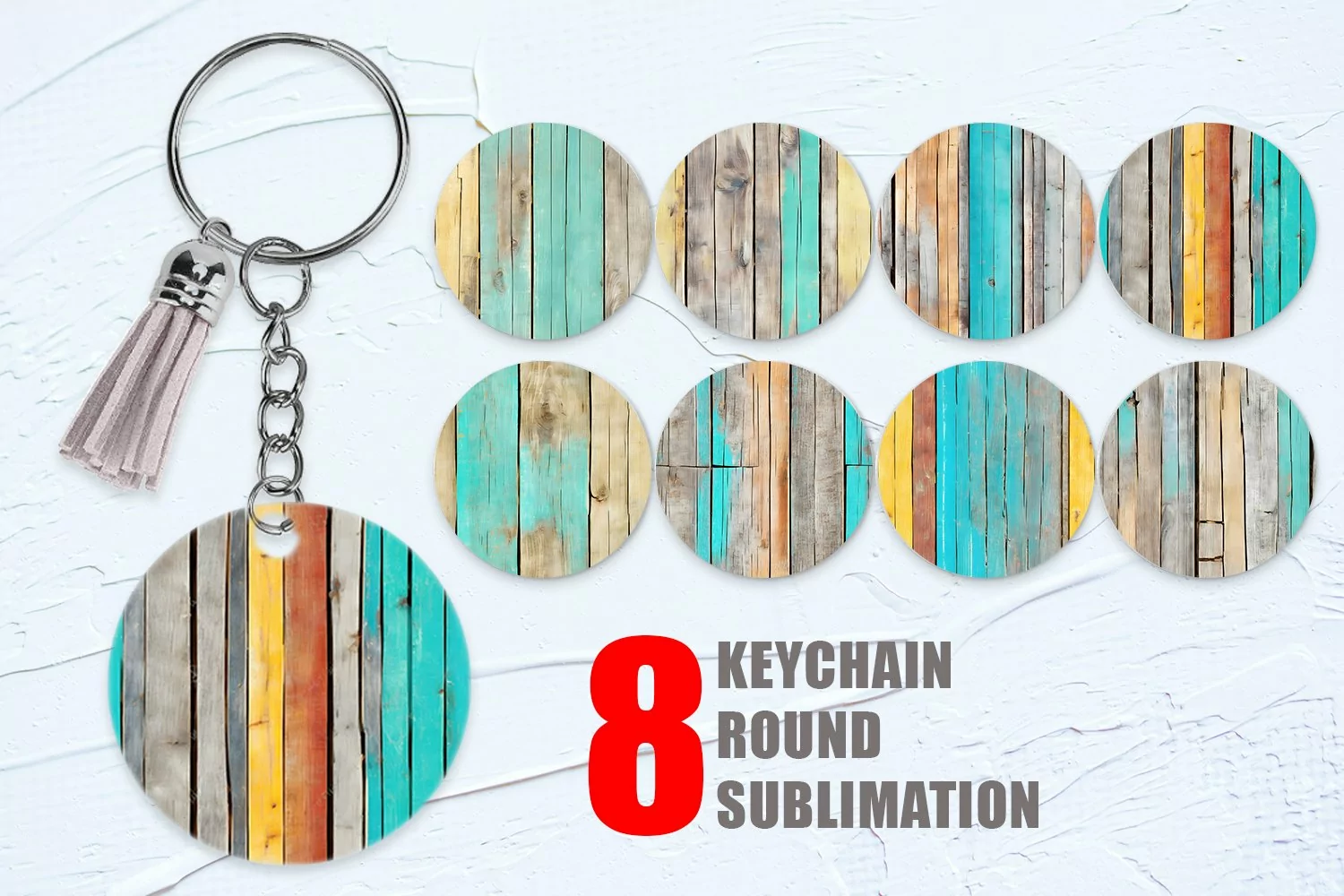 Vintage Wood Board Keychain | Keyring product image 1
