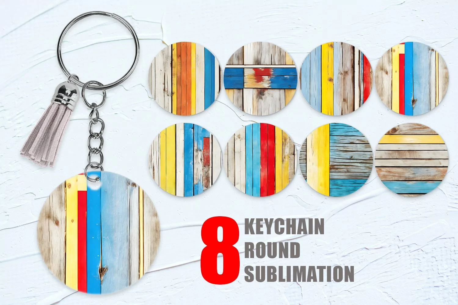 Vintage Wood Boards Keychain | Keyring product image 1